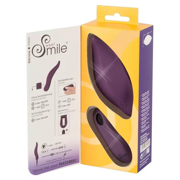 SMILE Panty - kantav, akuga raadiosaatjaga püksikavibraator (lilla)