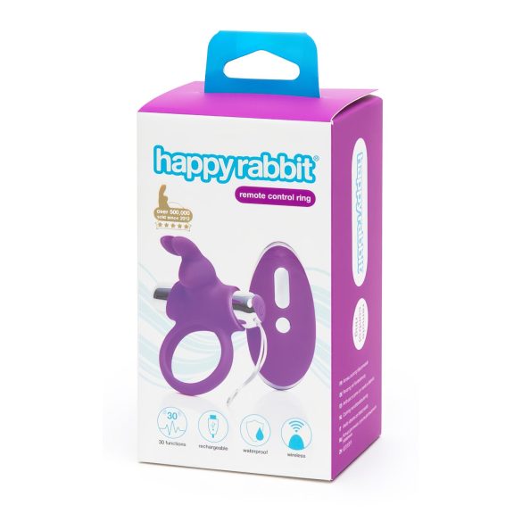 Happyrabbit - akupesaga raadioga peeniserõngas (lilla-hõbe)