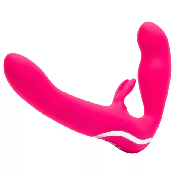 Happyrabbit - rihmavaba strap-on vibraator - roosa