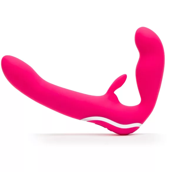 Happyrabbit - rihmavaba strap-on vibraator - roosa