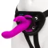 Happyrabbit - strap-on vibreeriv dildo jänku kõrvadega - lilla