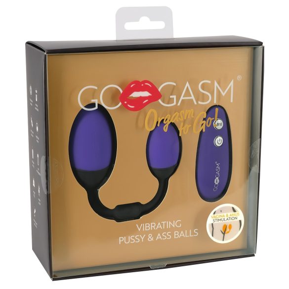 GoGasm duo - lilla-must vibratormuna komplekt naudinguks
