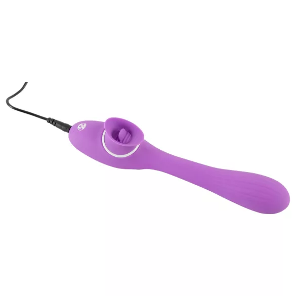 You2Toys - 2in1 vibraator - akuga, 2 funktsiooni - lilla