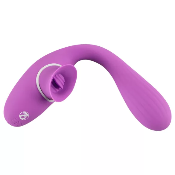 You2Toys - 2in1 vibraator - akuga, 2 funktsiooni - lilla