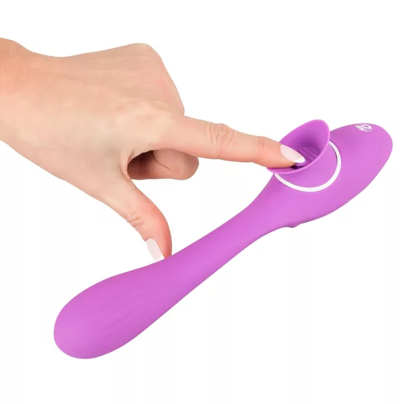 You2Toys - 2in1 vibraator - akuga, 2 funktsiooni - lilla