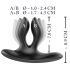 XOUXOU - akuga kaheharuline anaaldildo (must)