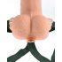 Fetish Strap-On 6 - kinnitatav, õõnes vibraator (naturaalne)