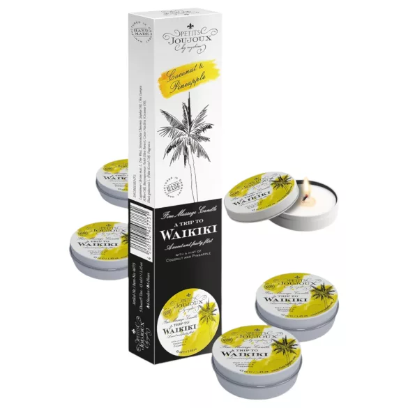 Petits Joujoux - massaažiküünal - kookos-ananass - 5x43ml