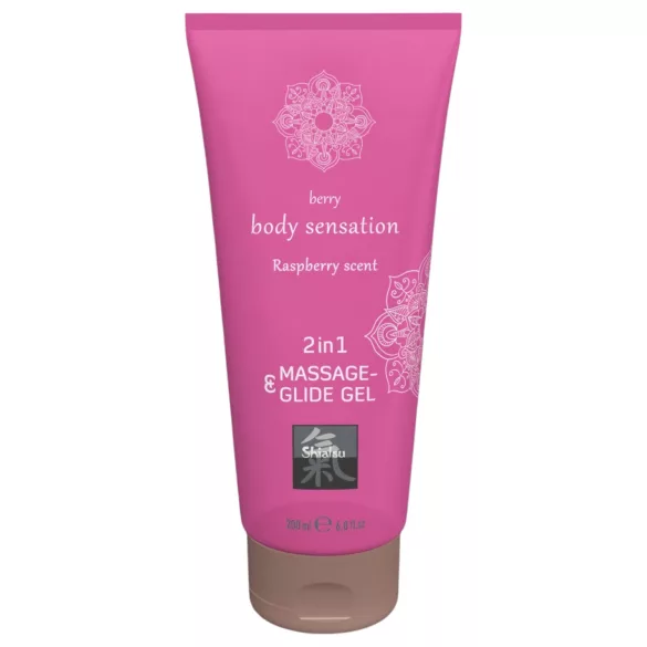 HOT - Shiatsu 2in1 vaarikamaitseline massaaži libesti (200 ml)