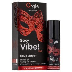   Orgie Sexy Vibe HOT - maasika, soojendav vedel vibraator (15ml)