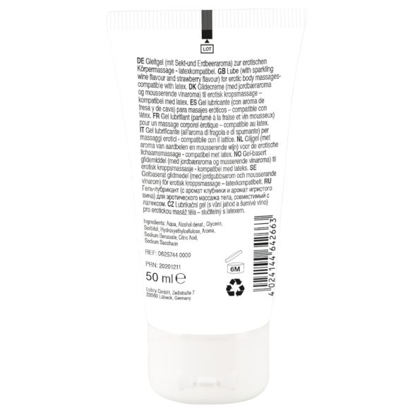 Lick it! - söödav libesti ja massaažigeel - šampanja-maasika maitse - 50ml