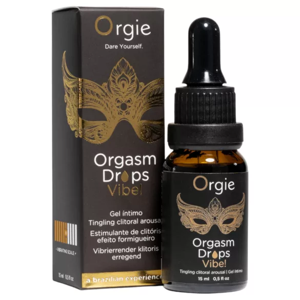 Orgie Orgasm Drops Vibe - kihelevaid aistinguid tekitav intiimgeel naistele (15 ml)