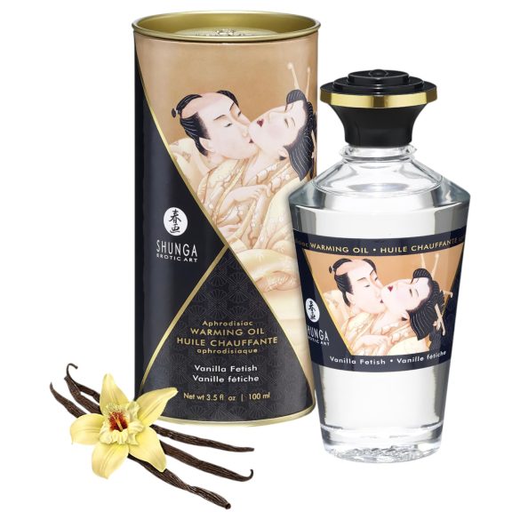 Shunga - soojendav massaažiõli - vanilje (100ml)