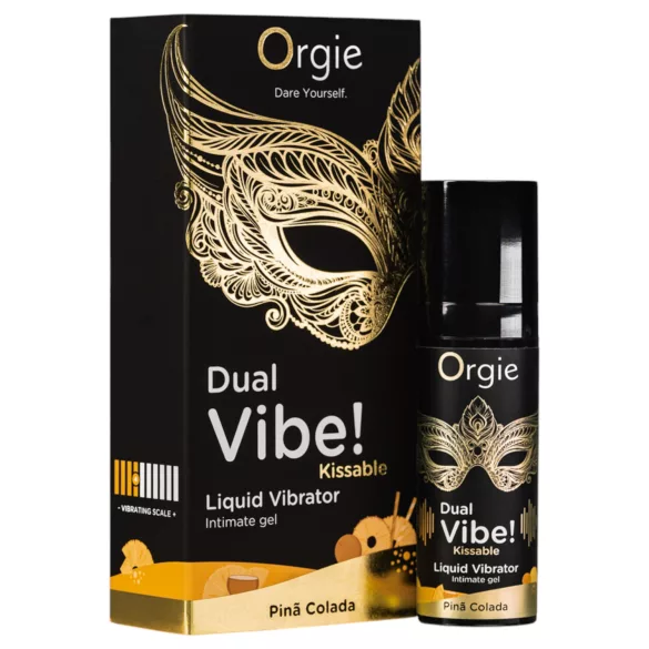 Orgie Dual Vibe! - vedel vibraator - Piña Colada (15 ml)