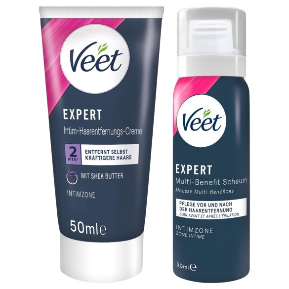 Veet - intiimkarvaeemalduskreem ja niisutav vaht naistele (2 × 50 ml)