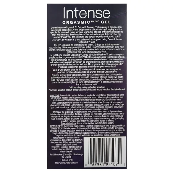 Durex Intense - intiimgeel naistele - stimuleeriv - 10ml