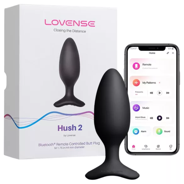 Lovense Hush 2 S - rakenduse juhtimisega anaalvibraator (38 mm, must)