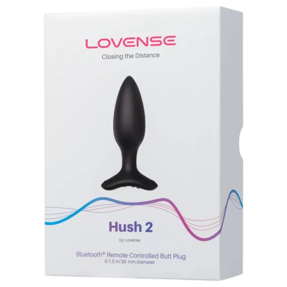Lovense Hush 2 S - rakenduse juhtimisega anaalvibraator (38 mm, must)