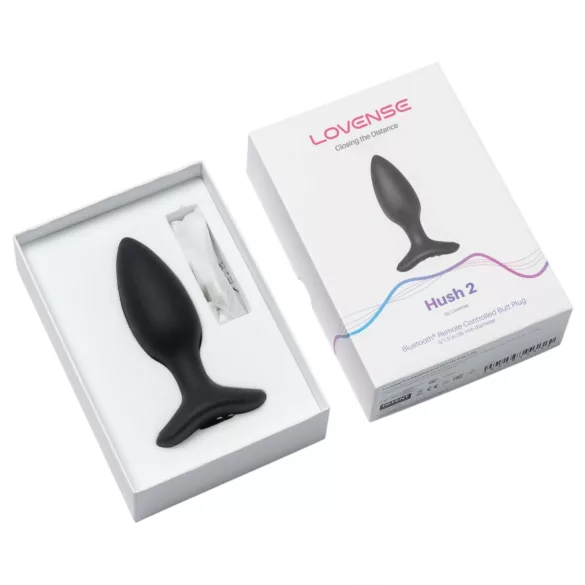 Lovense Hush 2 S - rakenduse juhtimisega anaalvibraator (38 mm, must)