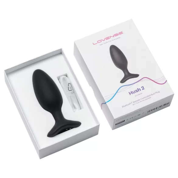 Lovense Hush 2 M - rakendusega juhitav anaalvibraator (45 mm, must)