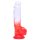 Sunfo - iminapaga dildoga 21cm (läbipaistev-punane)