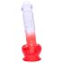 Sunfo - iminapaga dildoga 21cm (läbipaistev-punane)