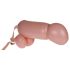 Cock Fighting - täispuhutav strap-on dildo - naturaalne