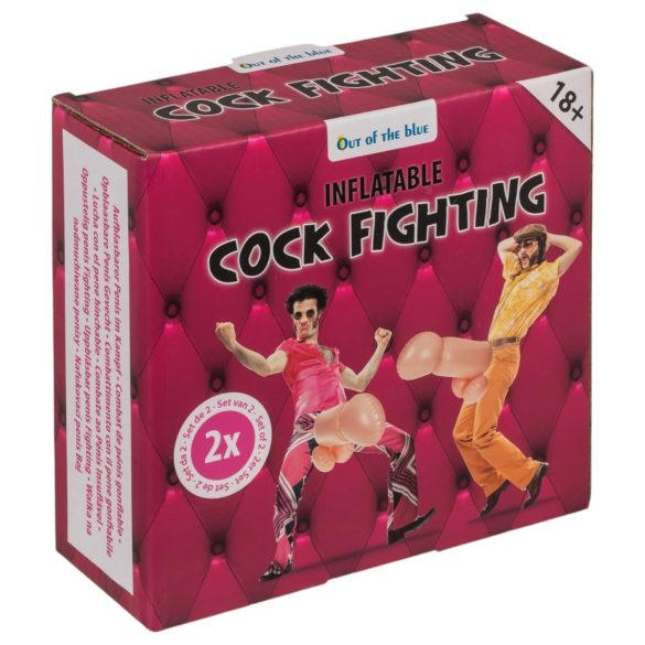 Cock Fighting - täispuhutav strap-on dildo - naturaalne