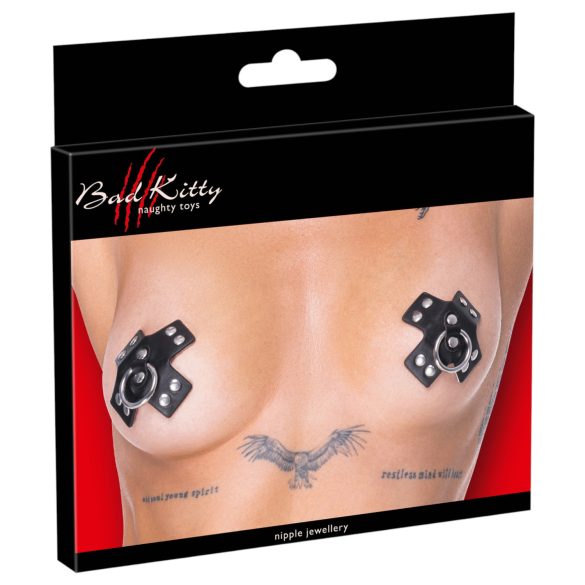 Bad Kitty - mustad nibu kleebised piercingsüsteemiga