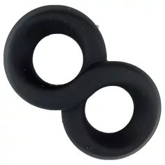   Pulselock Taur - topelt peenise- ja munandikoti rõngas (must) - 20 mm