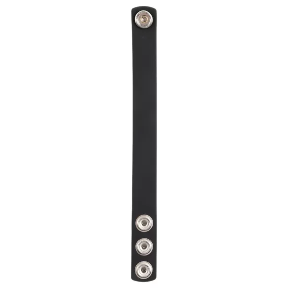 Pulselock Forge - reguleeritav trukiga silikoonist peenisering (must) - 200 mm