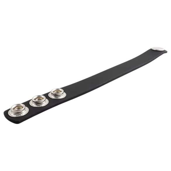 Pulselock Forge - reguleeritav trukiga silikoonist peenisering (must) - 200 mm
