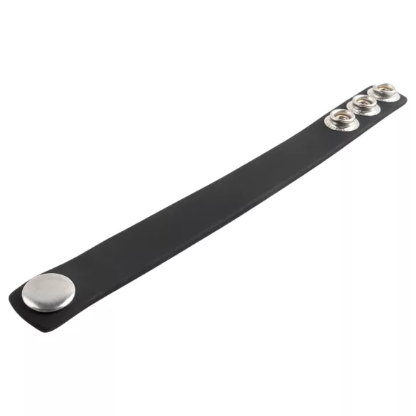 Pulselock Forge - reguleeritav trukiga silikoonist peenisering (must) - 200 mm