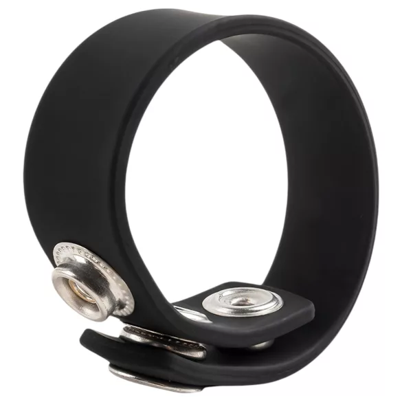 Pulselock Forge - reguleeritav trukiga silikoonist peenisering (must) - 200 mm