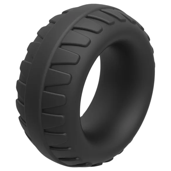 Pulselock Oak - eriti paks silikoonist peeniserõngas (must) - 40 mm