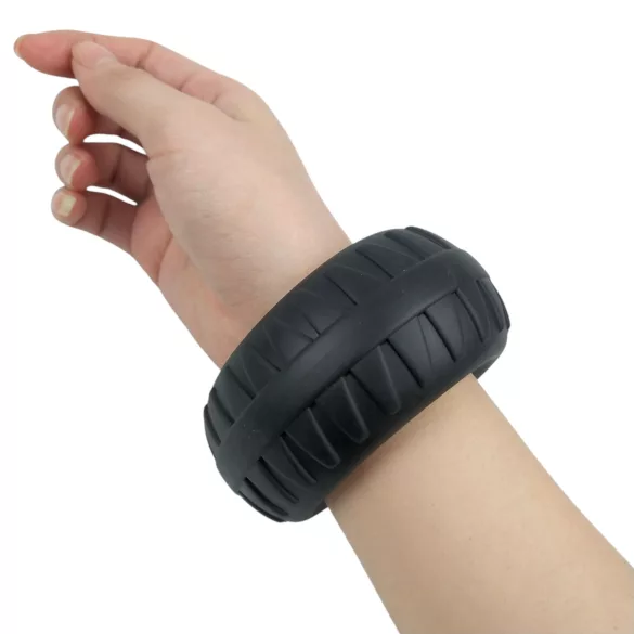 Pulselock Oak - eriti paks silikoonist peeniserõngas (must) - 40 mm