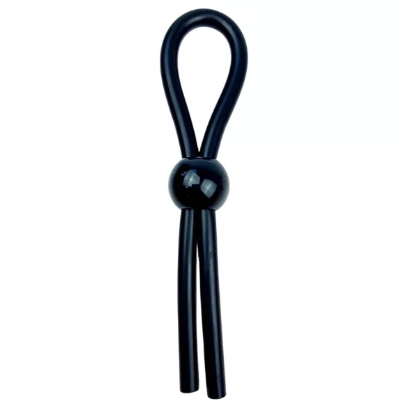 Pulselock Forge - reguleeritav silikoonist lasso-peeniserõngas (must)