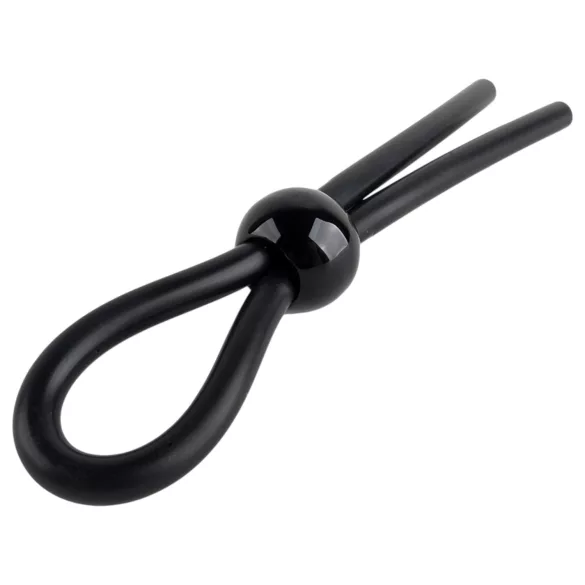 Pulselock Forge - reguleeritav silikoonist lasso-peeniserõngas (must)
