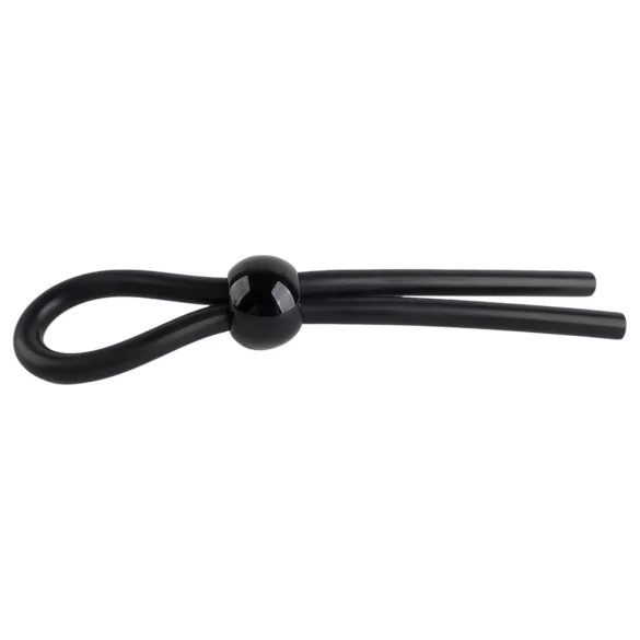 Pulselock Forge - reguleeritav silikoonist lasso-peeniserõngas (must)