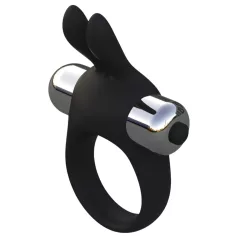   Pulselock Vantr - vibreeriv jänesekujuline peeniserõngas (must) - 30 mm