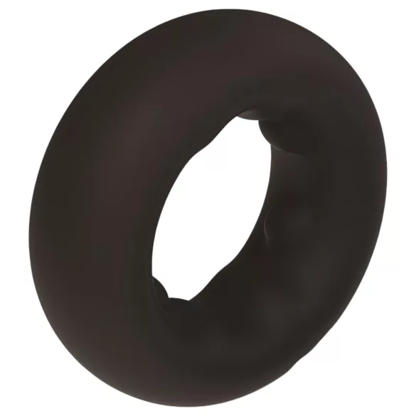 Pulselock Cocktura - täpiline silikoonist peeniserõngas (must) - 27 mm