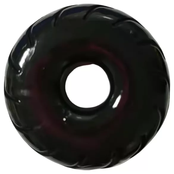 Pulselock Forge - rattakujuline TPE peeniserõngas (must) - 19 mm