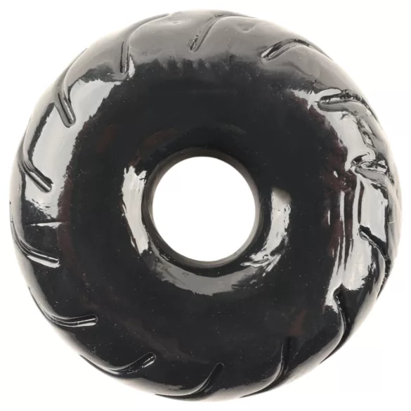 Pulselock Forge - rattakujuline TPE peeniserõngas (must) - 19 mm