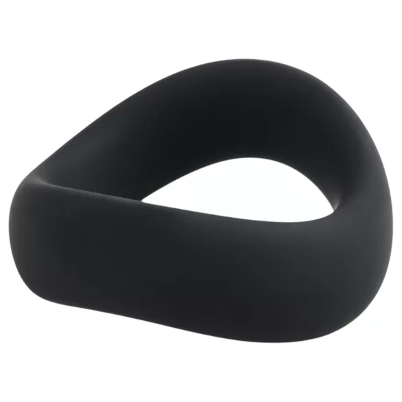 Pulselock Cocktura - keeratud silikoonist peenisekõrvarõngas (must) - 47,5 mm