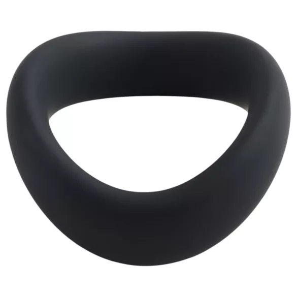 Pulselock Cocktura - keerdus silikoonist peeniserõngas (must) - 50 mm