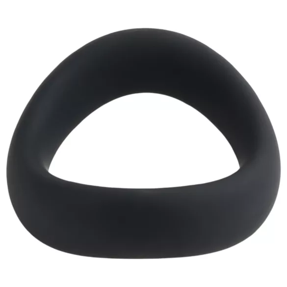 Pulselock Cocktura - keerdus silikoonist peeniserõngas (must) - 50 mm