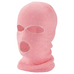 Balaclava - kudum mask 3 avaga - roosa
