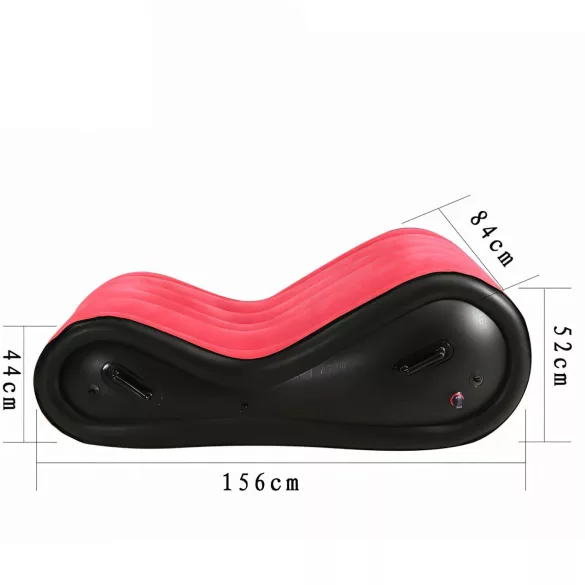 Desirel Magic Pillow - täispuhutav BDSM-seksmööbel - käeraudadega (punane)