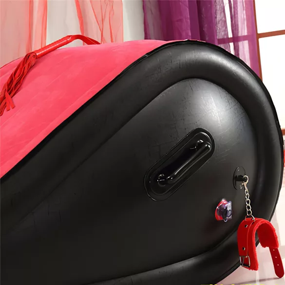 Desirel Magic Pillow - täispuhutav BDSM-seksmööbel - käeraudadega (punane)