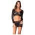 Rene Rofe - Kaheosaline võrgust kleit (S-L) - must